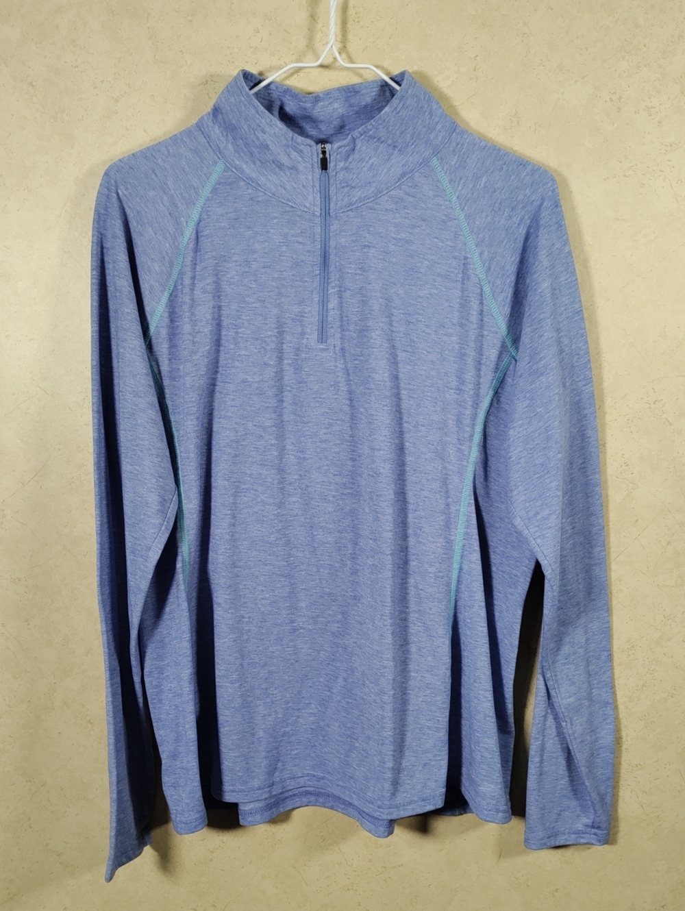 J172 Orvis Blue & Aqua Quarter-Zip L/S Trout Bum Top XL NEW